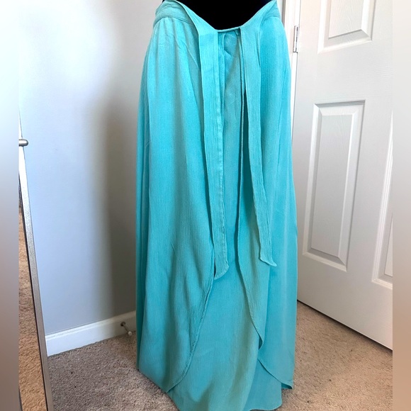 🩵 Forever 21 Contemporary Turquoise Aqua Maxi Skirt 🩵 - Picture 3 of 3